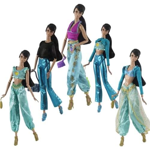 1/6 BJD Doll Clothes Set For Barbie Fashion Accessories Outfits Crop Tops Pants Trousers 11.5" Dollhouse Toy Best Gifts for Girl