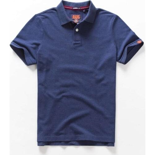 Vomint Summer Mens Polo shirts Cotton Shirts Short Sleeve Letter Embroidered Emblem Simple Shirt for Male Size M-3XL BP6900