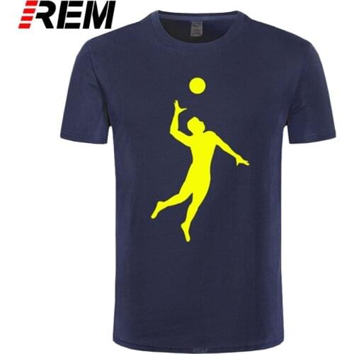 REM New Funny Style Evolution of Volleyballs T Shirt men Custom Pattern cotton Short Sleeve man Good at Volley Ball T-shirt