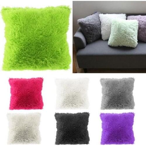 Hot Soft Plush Faux Fur Cushion Covers Home Decorative Cushion Cover Throw Pillows For Sofa Car Chair Hotel Home Pillow Case