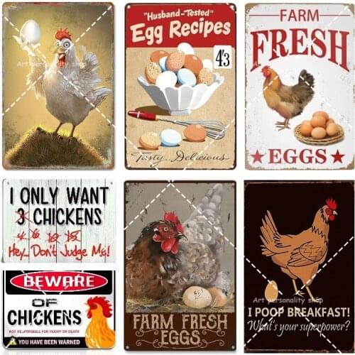 Chicken Warning Tin Sign Danger Keep Gate Closed No Matter Funny Gag Gifts for Chicken Fan Lovers Chickens Plaque 8x12inch