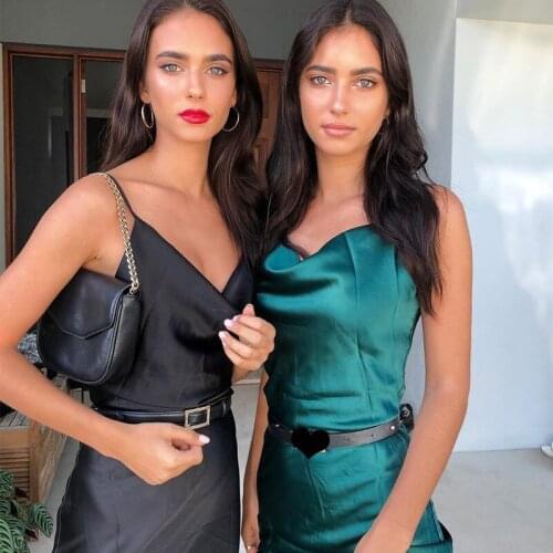 Women Party Dress Backless Sexy Streetwear 2021 Clothes Elegant Dinner Vintage Robe Clothes Size Satin Silk Midi Strap Side Slit