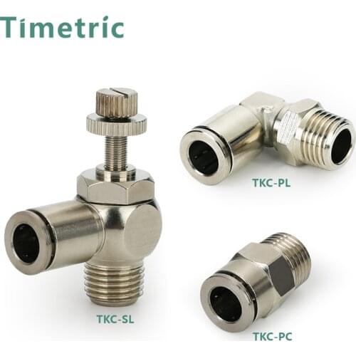 TKC-SL Series Threaded Straight Pneumatic Component Pneumatic Connector Tube Pipe Fittings for Air Gas Water Tube