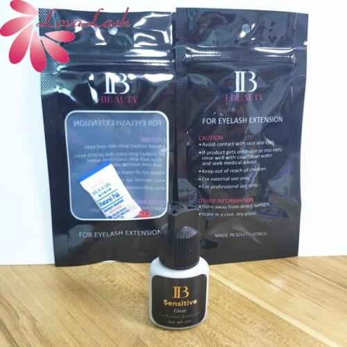 I-beauty 1bottle IB Sensitive Glue Professional Individual eyelash extensions glue black cap 5ml False lash glue makeup tools