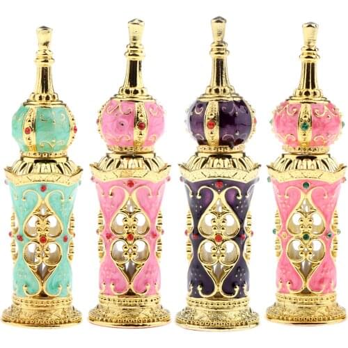Empty Bottle for Perfume Elegant Vintage Glitter Rhinestone Cosmetic Bottles