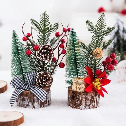 Christmas 20cm Desktop Small Mini Tree Merry Christmas Decor For Home Coffee Restaurant Counter Christmas Tree Naviidad Pendant
