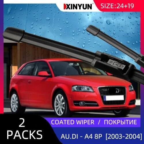 Wiper LHD Front Coated Wiper Blades For Audi A3 8P [2002-2003] Windshield Windscreen Front Window 24"+19"