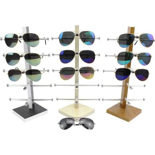 Metal Branches Wood Sunglasses Eyeglasses Rack Display Stand Glasses Case Show Holder 20cm (L) X 16cm (W) X 36cm (H)