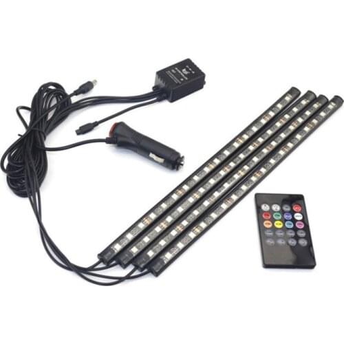 12 voltage led strips car ambient light interior lighting for all cars rgb atmosphere lamp