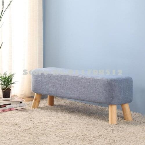 Fabric shoe changing stool door sofa stool solid wood small bench shoe stool bench footstool clothing store fashion creativity
