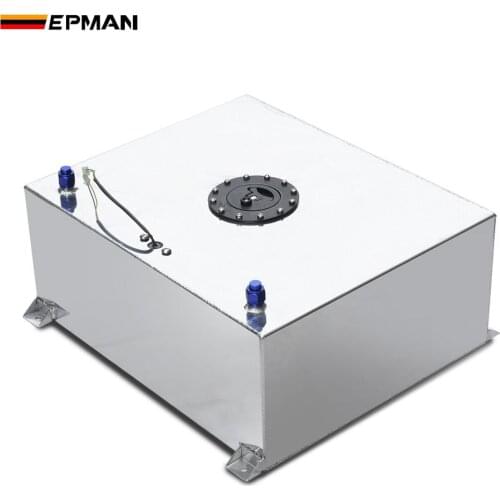 EPMAN Universal Aluminium 80L Fuel Tanks Gas Gasoline Fuel Cell Tank Fuel Surge tank W Cap/Foam Inside / Sensor EP-YX9497-80