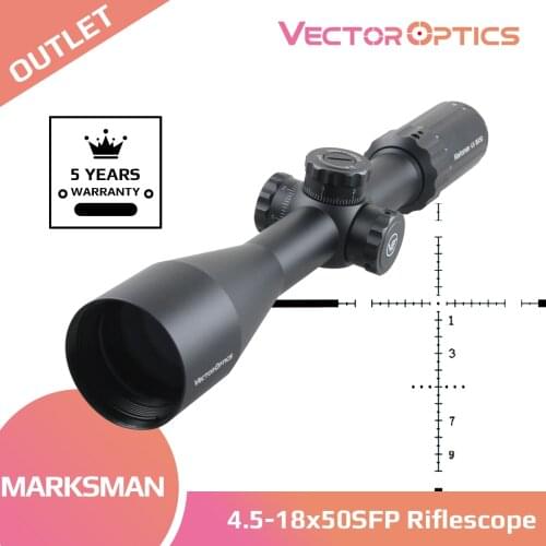 Vector Optics 4.5-18x50SFP Riflescope Marksman Hunting Scope Etched Glass MIL Reticle Optical Gun Lens Sight