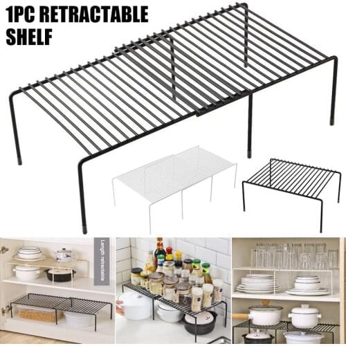 High Quality Cabinet Shelf Organizers Stackable Expandable Set of 2 Metal Kitchen Counter Metal Shelves NOV99