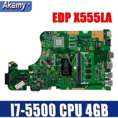 X555LA Motherboard For Asus X555LP X555LD X555LJ X555LB X555LF laptop Motherboard X555LAB Mainboard test OK I7-5500U 4GB-RAM