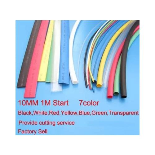 Factory sell dia10mm Heat Shrink Tubes Shrinkable Tubing Insulation Sleeving 2:1 in different color