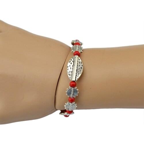 Cute Girl Colorful Red Blue Beads Statement Bracelets for Women Boho Wedding Party Bracelet Best Friend Gift pulseira feminina