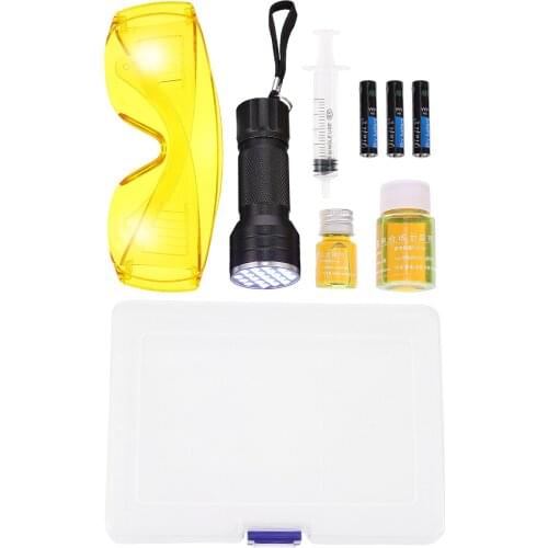 1 Set Newest Car Air Conditioner Leak Detector Air Conditioner Leak Test Flashlight Kit Auto Repair Tools