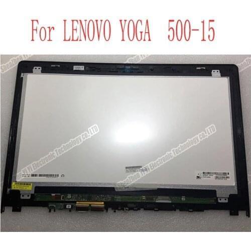 Free shipping 15.6 inch FHD Matrix For Lenovo Yoga 500 15 500-15ISK LCD Touch Screen Digitizer+Bezel Assembly Display flex 3 15