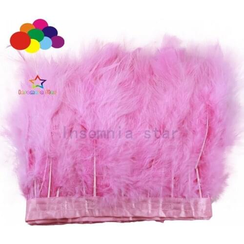 2 Meter Turkey Marabou Feather Ribbon Trimming Lace Trim Fringe For Dress Clothes Width 4-6 CM Short Soft Dyed Colorful