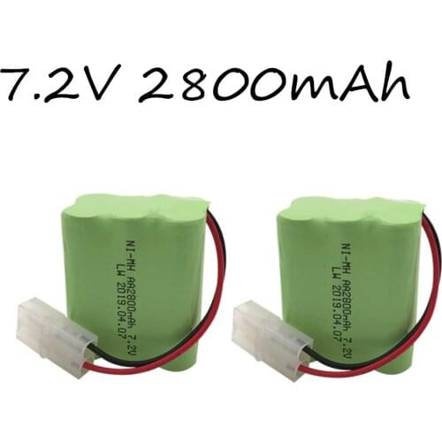 7.2v 2800mah NIMH Battery For Rc toys Cars Tanks Train RC Robots Guns NI-MH AA 7.2V Rechargeable battery pack for rc boat 2pcs