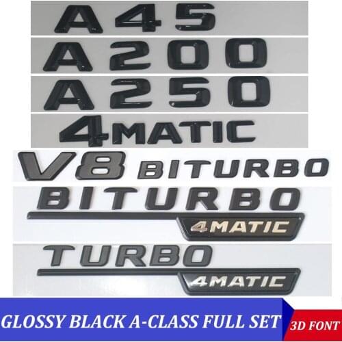 3D W177 W176 Emblem A45 A200 A180 A250 Letter Auto Car Sticker Badge Logo Emblema Accessories CLA For Mersedes Mercedes Benz AMG