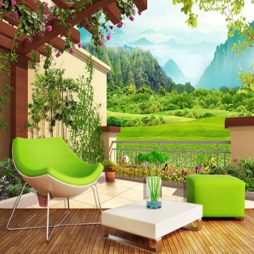 3D Wallpaper Classic Nature Scenery Courtyard Photo Mural Wall Paper Living Room TV Sofa Background Wall Decor Papel De Parede