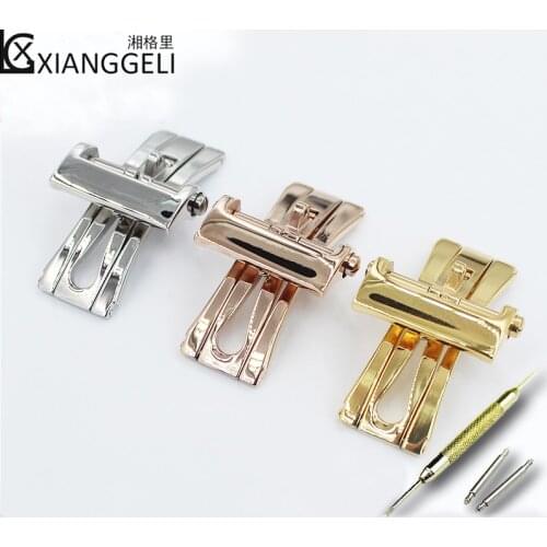 Watch accessories 20mm22mm for treasure platinum BLANCPAIN folding butterfly buckle 316 stainless steel watch buckle