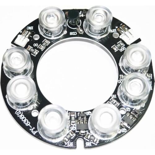 CCTV Accessories infrared light 8 Grain IR LED board for Surveillance cameras night vision diameter 63mm