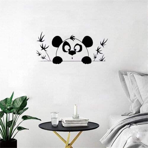 Panda Wall Sticker Bamboo Nature Wall Decal Vinyl Art Mural Nursery For Boy Girl Children Bedroom Home Decor dw5540