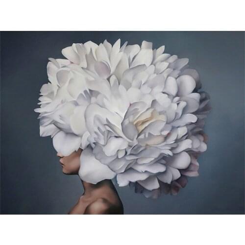 Flower Women DIY 11CT Embroidery Cross Stitch Kits Craft Needlework Set Cotton Thread Printed Canvas Home Dropshipping