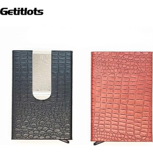 New Hot Credit Card Holder Metal Wallet Men Rfid Blocking Card Cash Purse Luxury Designer Minimalist Cards Wallets Cardholder