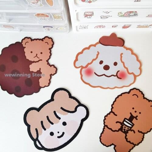 1 Pc Lovely Animal Mouse Pad Kawaii Bear Desk Mat Pads Waterproof Office Decoration Cup Mat Antislip Girls Boys Cute Stationary