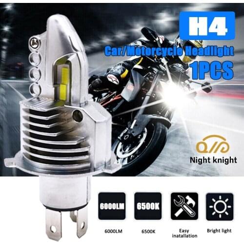 Motorcycle Headlight H4 Fighter Car LED Bulb 12V 24V 6500K 6000LM High Low White Beam H17 Lamp Shape 1:1 Size Original Bulb