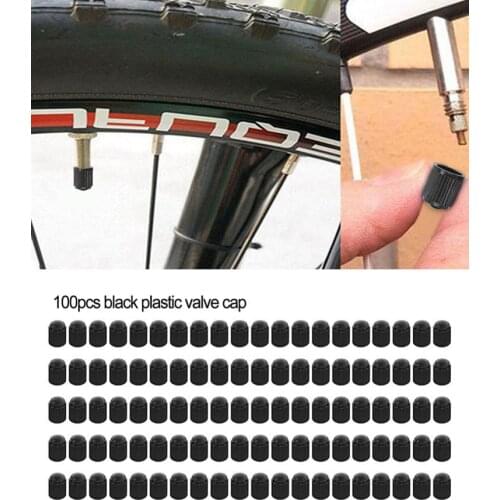 HOT 100pcs Black Plastic Auto Car Bike Motorcycle Truck Wheel Tire Valve Stem Caps Car Wheel Caps On The Nipple Dropshipping