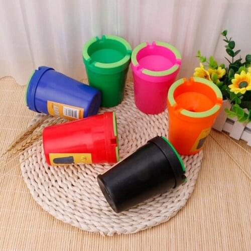 2021 new car cleaning supplies fluorescent car ashtray shatterproof portable cigar box office easy-to-clean tools