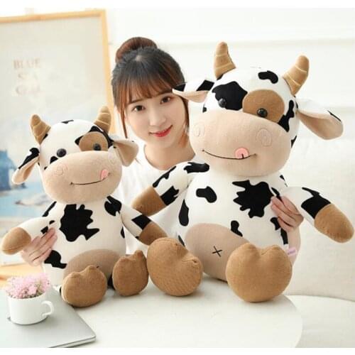 2021 New Year Symbol Cattle Plush Animal Cartoon Cows Stuffed Plush Toys Comfortable Soft Pillow Toy Children Birthday Present