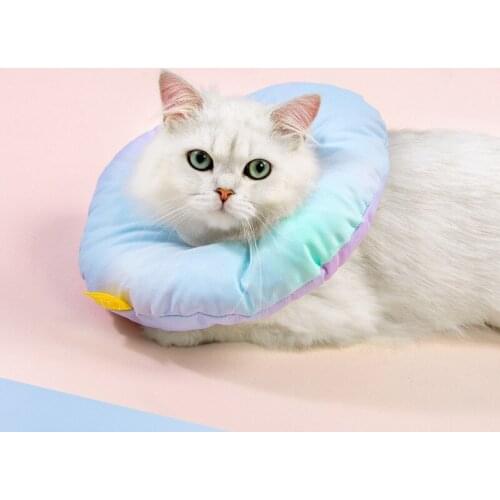 Cartoon Pattern Elizabeth Protective Ring Fabric Soft Cotton Filled Pet Cat Dog Collar Anti-bite Neck-Collar Elizabeth Circle