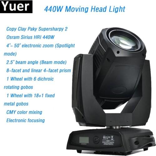 2019 440W 3IN1 Moving Head Lights Copy Clay Paky Party Wedding Disco DJ Concert Lighting Projector With Electronic Zoom Function