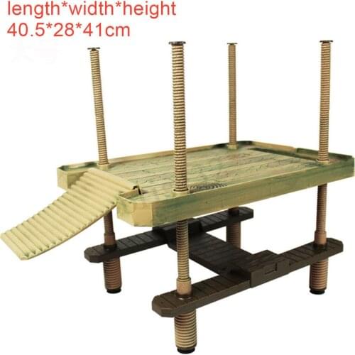 Reptile Turtle Frog Pier Floating Basking Platform Aquarium Tank Decor Ornaments Amphibian Leisure Square Table 41 x 28 cm