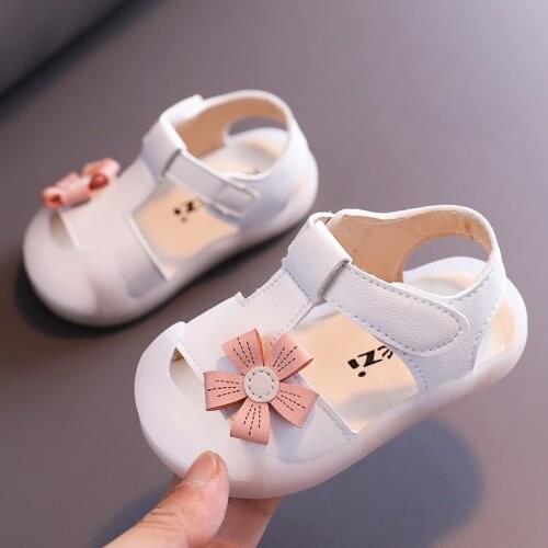 2021 Baby Sandals for Girls Cherry Closed Toe Toddler Infant Kids Princess Walkers Baby Little Girls Shoes Children Sandals