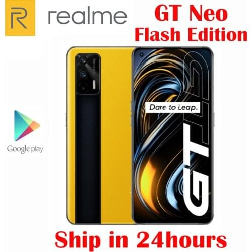 Original Realme GT Neo 5G Mobile Phone 8GB 128GB Dimensity 1200 Octa Core 50W Fast Charger Android 11 64MP 6.55 inch 120Hz