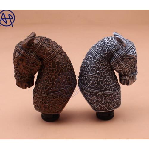 Universal Fit Almost Car Manual Cool Antique Horse Head Shaped Style Gear Shift Knob Shifter Lever Resin 2colors