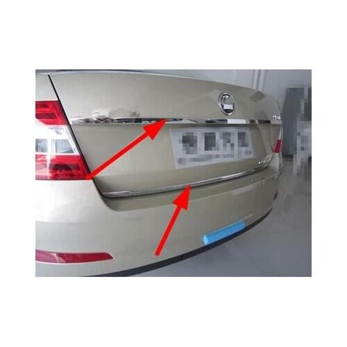 Tailgate Rear Door Bottom Cover Molding Trim Stainless Steel back door trim car Accessories for Skoda Rapid 2013-2018Car Styling