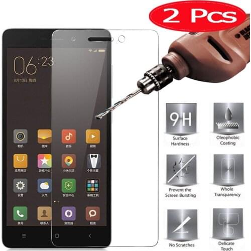 2 Pieces HOPELF Tempered Glass for Xiaomi Redmi 3s 3 Glass Screen Protector Phone Film for Glass Xiaomi Redmi 3 s Pro 16GB 32GB