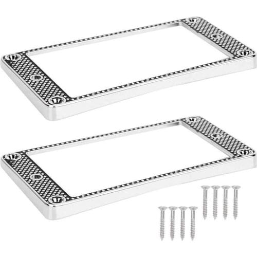 2pcs Electric Guitars Flat Humbucker Electric Guitar Pickup Mounting Pickup Frame