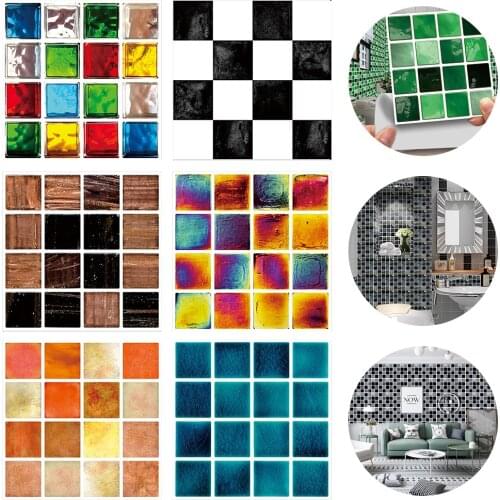 30PCs Mosaic Self-Adhesive Waterproof Wall Decorative Vinyl Wall Sticker Wedding Decoration Wall Stickers For Kids Rooms