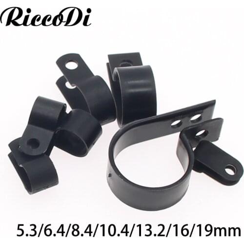 38000PCS R-Type Nylon Cable Clamp Clear Black R-Type Cable Clamp Cable Clips 6.4