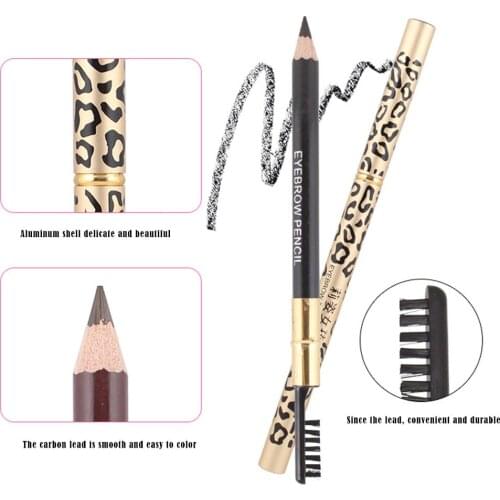 5 Color Eyebrow Pencil Double Head Eyebrow Brush Waterproof Sweat-proof Not Blooming Easy Make Eyebrow Pencil Brush Makeup