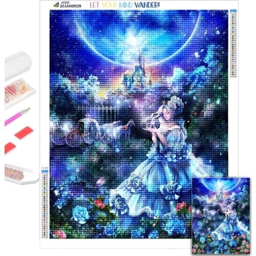 5D DIY Diamond Painting Fairy and the Beast Mosaic Full Drill Square/Round Diamond Embroidery Cross Stitch Home Wall Decoration