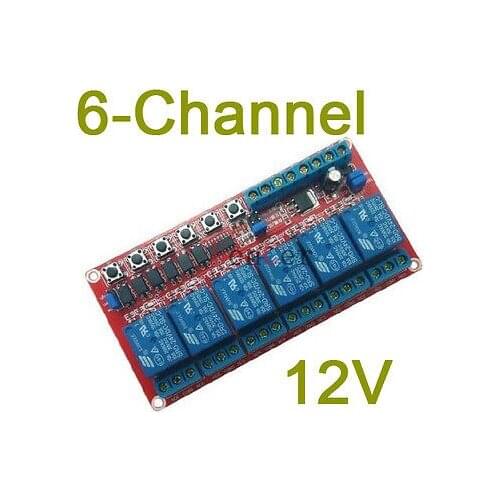 6-channel dc 12V latching relay module Switch controls the high voltage high current